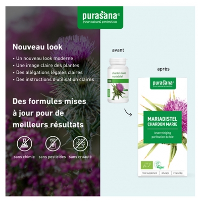 Purasana Vegan Chardon Marie Bio 60 Gélules