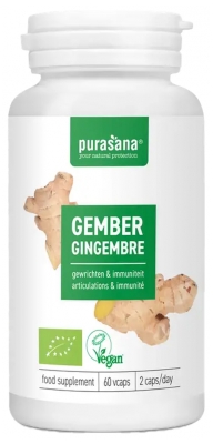Purasana Vegan Gingembre Bio 60 Gélules