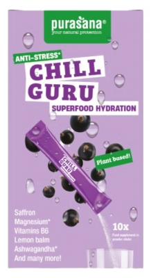 Purasana Superfood Hydratation Chill Guru 10 Sticks de 4,5 g