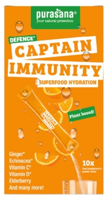 Purasana Superfood Hydratation Captain Immunity 10 Sticks de 4,5 g