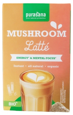 Purasana Mushroom Latté Bio 6 Sticks de 10 g
