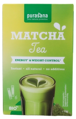 Purasana Matcha Tea Bio 6 Sticks de 2 g