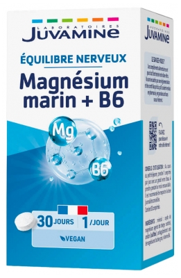 Juvamine Magnésium Marin Vitamine B6 Équilibre Nerveux 30 Comprimés