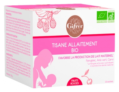 Gifrer Tisane Allaitement Goût Fruits Rouge Bio 20 Sachets