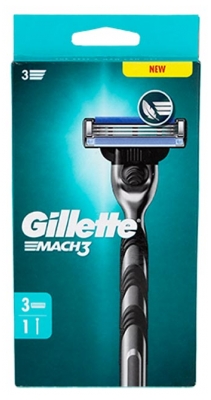 Gillette Mach3 1 Rasoir + 3 Lames de Rechange