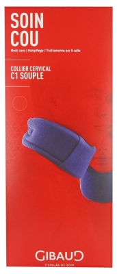 Gibaud Collier Cervical Souple C1 Bleu Marine - Taille : Taille 4