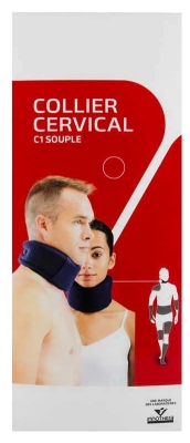 Gibaud Collier Cervical Souple C1 Bleu Marine - Taille : Taille 2