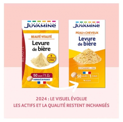 Juvamine Levure de Bière Peaux & Cheveux 50 Comprimés