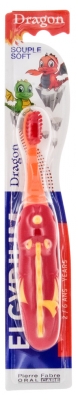 Elgydium Dragon Brosse à Dents 2-6 Ans Souple - Couleur : Rouge et Orange