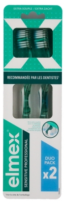 Elmex Sensitive Brosse à Dents Extra Souple Duo Pack 