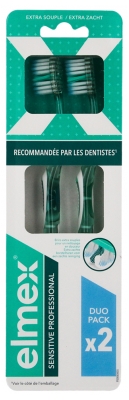 Elmex Sensitive Brosse à Dents Extra Souple Duo Pack - Couleur : Vert / Blanc