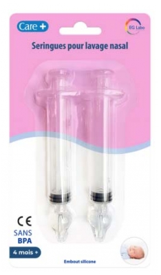 Care+ 2 Seringues pour Lavage Nasal 