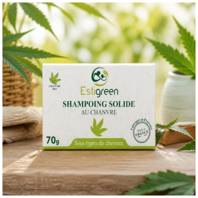 Estigreen Shampoing Solide Chanvre Revitalisant 70 g