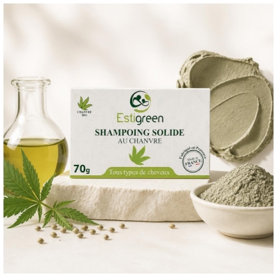 Estigreen Shampoing Solide Chanvre Revitalisant 70 g