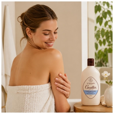 Cavaillès Gel Bain et Douche Fleur de Coton Peaux Sensibles 400 ml