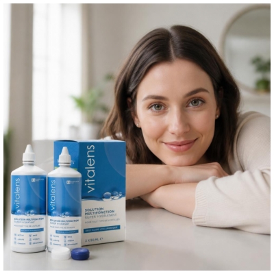 Vitalens Solution Multifonction Pour l'Entretien des Lentilles de Contact Souples 2 X 50 ml