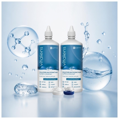 Vitalens Solution Multifonction Pour l'Entretien des Lentilles de Contact Souples 2 X 50 ml