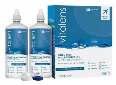 Vitalens Solution Multifonction Pour l'Entretien des Lentilles de Contact Souples 2 X 50 ml