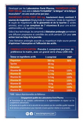 Forté Pharma Magnésium Ultra Fort 360 mg Complément Alimentaire 30 Comprimés