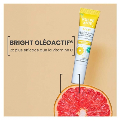 Pulpe de Vie Éclat Gel Crème Regard Défatiguant Tous Types de Peaux Bio 15 ml