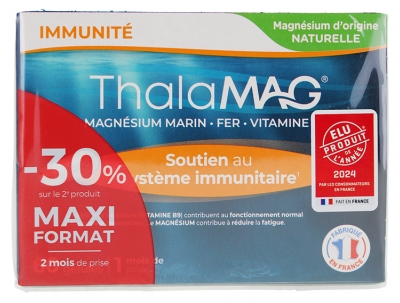 Laboratoires Iprad
Thalamag Magnésium Marin Forme Physique et Mentale Lot de 2 X 60 Gélules