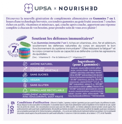 UPSA X Nourished Gummies 7 en 1 Immunité