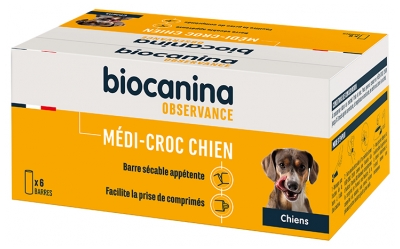 Biocanina Observance Médi-Croc Chien Barre Sécable Appétente 6 x 25 Grammes
