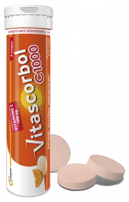 Vitascorbol C1000 à Croquer - Complément Alimentaire Vitamine C - 20 Comprimés