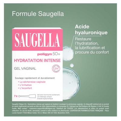 Saugella Poligyn 50+ Gel Vaginal Hydratation Intense 7 Unidoses