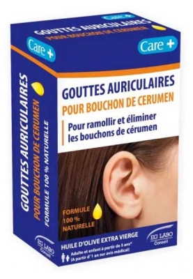 Care+ Gouttes Auriculaires pour Bouchon de Cérumen Dès 5 Ans 10 ml