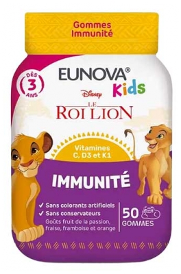 Eunova Kids Immunité Le Roi Lion Dès 3 Ans 50 Gummies