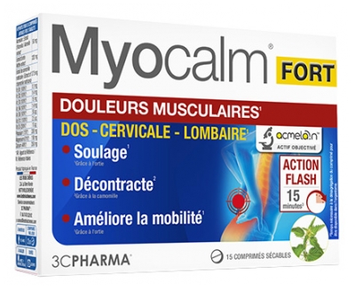 3C Pharma Myocalm Fort Douleurs Musculaires 15 Comprimés 