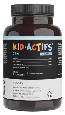 Aragan Synactifs KidActifs Zen Dès 3 Ans 60 Gummies 