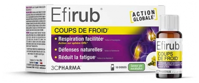 3C Pharma Efirub Coups de Froid 5 Jours 10 Monodoses