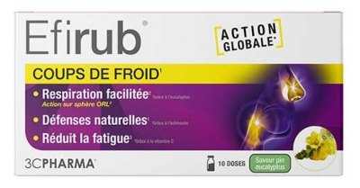 3C Pharma Efirub Coups de Froid 5 Jours 10 Monodoses