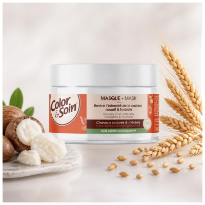 Les 3 Chênes Color & Soin Masque Nourrissant Hydratant et Ravive l'Intensité de la Couleur 250 ml