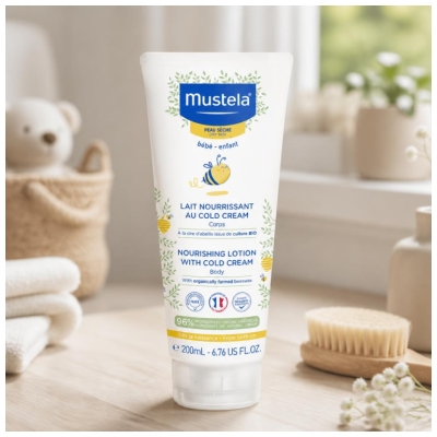 Mustela Lait Nourrissant Corps au Cold Cream à la Cire d'Abeille Bio 200 ml