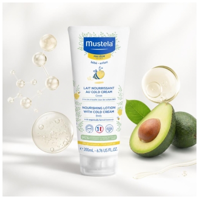 Mustela Lait Nourrissant Corps au Cold Cream à la Cire d'Abeille Bio 200 ml
