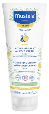 Mustela Lait Nourrissant Corps au Cold Cream à la Cire d'Abeille Bio 200 ml