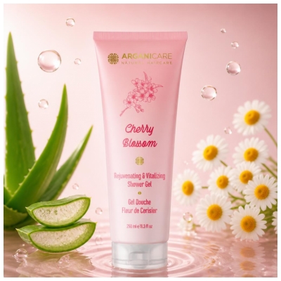 Arganicare Gel Douche Cherry Blossom Fleur de Cerisier 250 ml