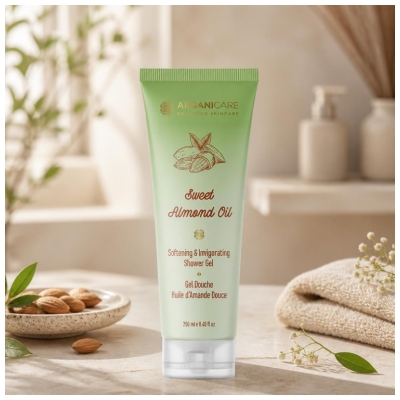 Arganicare Gel Douche Sweet Almond Oil Huile d'Amande Douce 250 ml