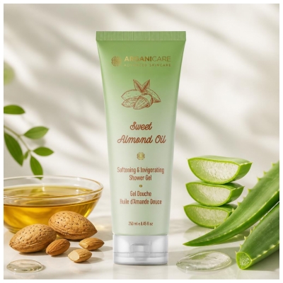 Arganicare Gel Douche Sweet Almond Oil Huile d'Amande Douce 250 ml