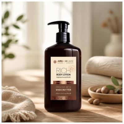 Arganicare Rich Lotion Corps Hydratante Beurre de Karité 400 ml