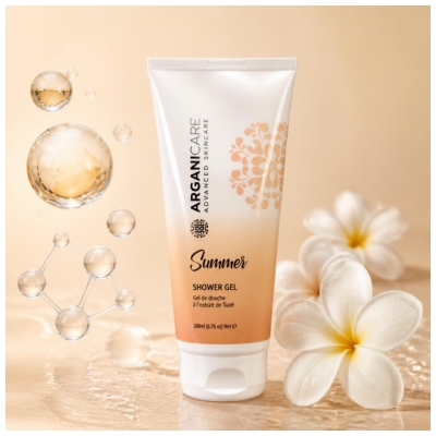 Arganicare Summer Gel de Douche Extrait de Tiaré 200 ml 
