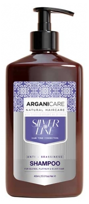 Arganicare Silver Line Shampoing Violet pour Cheveux Blonds 400 ml