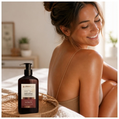 Arganicare Rich Lotion Corps Hydratante Huile de Jojoba 400 ml