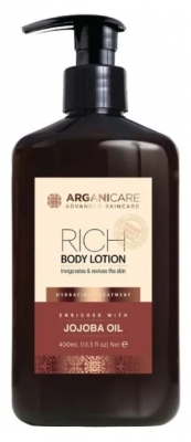 Arganicare Rich Lotion Corps Hydratante Huile de Jojoba 400 ml