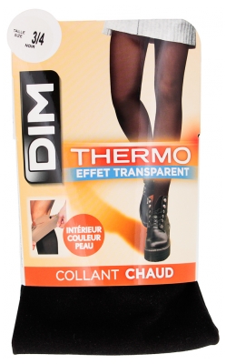 DIM Collant Thermo Effet Transparent 1 PAIRE - Taille : 3/4