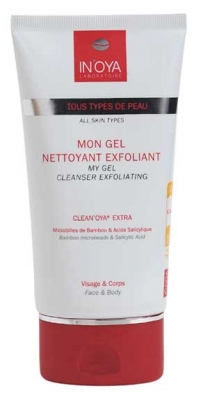 In'Oya Clean'Oya Extra Mon Gel Nettoyant Exfoliant Visage et Corps pour Tous les Types de Peaux 150 ml