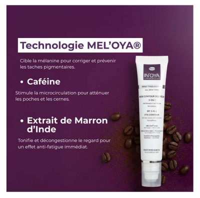 In'Oya Mel'Oya Eyes Contour des Yeux 3en1 pour Tous les Types de Peaux 17 ml